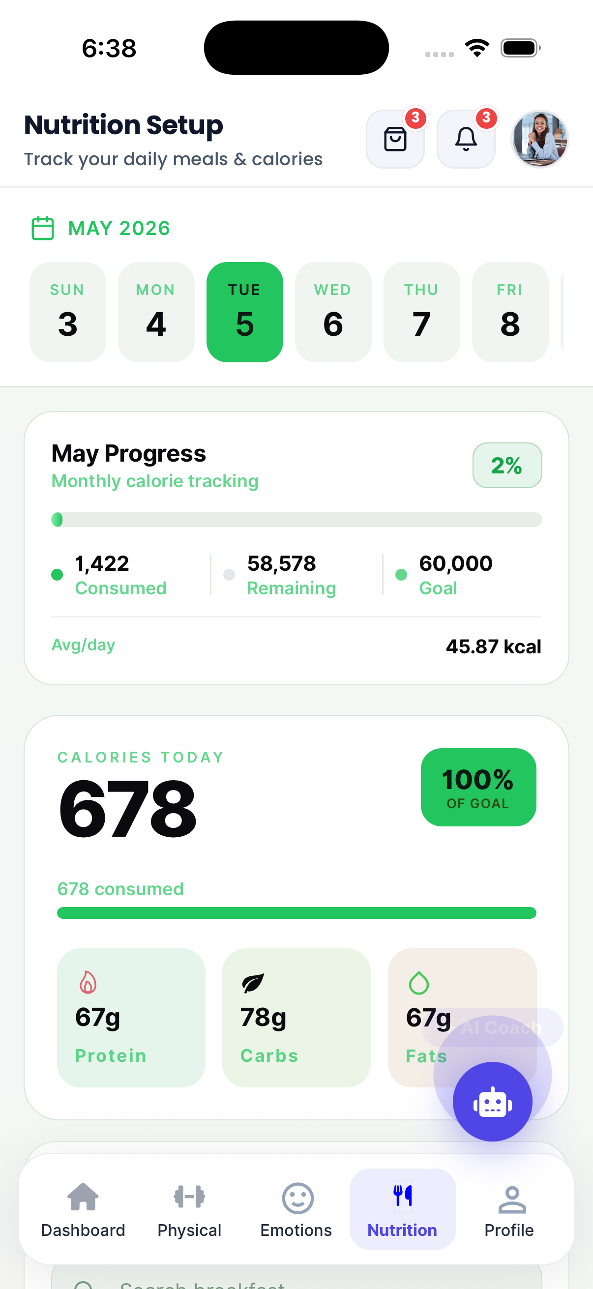 Nutrition Tracking